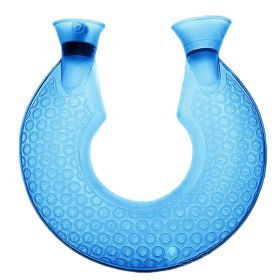 1.4L U-shape Hot Water Bottle Water-filled Water Bag, Blue