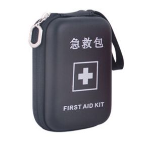 Portable First Aid Kit Travel Medical Box for Camping, Hiking-Black