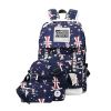 Blue Large Capacity Backpack for Students/Travelers [British Style] 3 PCS