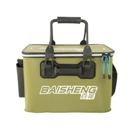 EVA Fishing Bucket Fishing Portable Bucket Foldable Water Pail (Army green)