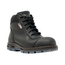 Redback Boots Sentinel HD Blk Lace Steel Toe Side Zip Cap, Size 11UK