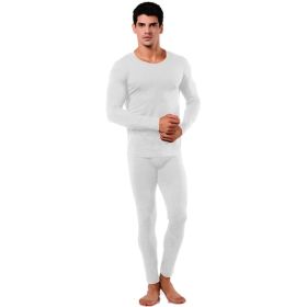 Men's Thermal Underwear Set - White - Size Large Case Pack 12