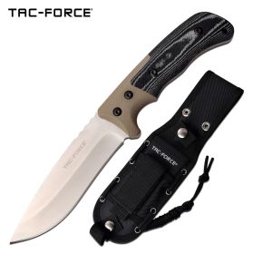Tac-Force Fixed 4.9 in Blade Tan-White Micarta Handle