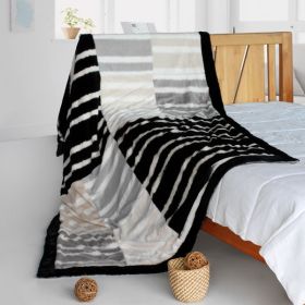 Onitiva - [Romantic Trip] Stylish Patchwork Throw Blanket (61 by 86.6 inches)