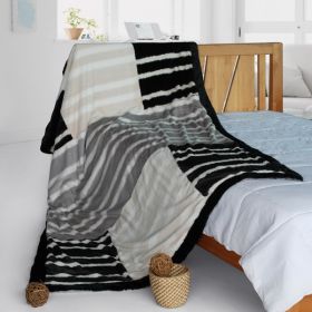 Onitiva - [Charming Leopard] Patchwork Throw Blanket (61 by 86.6 inches)