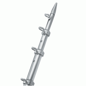 TACO 15' Silver/Silver Outrigger Poles - 1-1/8" Diameter