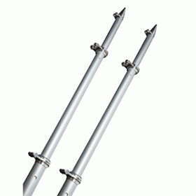 TACO 18&#39; Deluxe Outrigger Poles w/Rollers - Silver/Silver